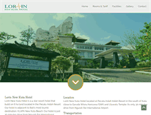Tablet Screenshot of lorinnewkutahotel.com